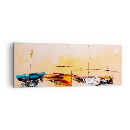 Obraz na plátne - Večer v prístave - 140x50 cm