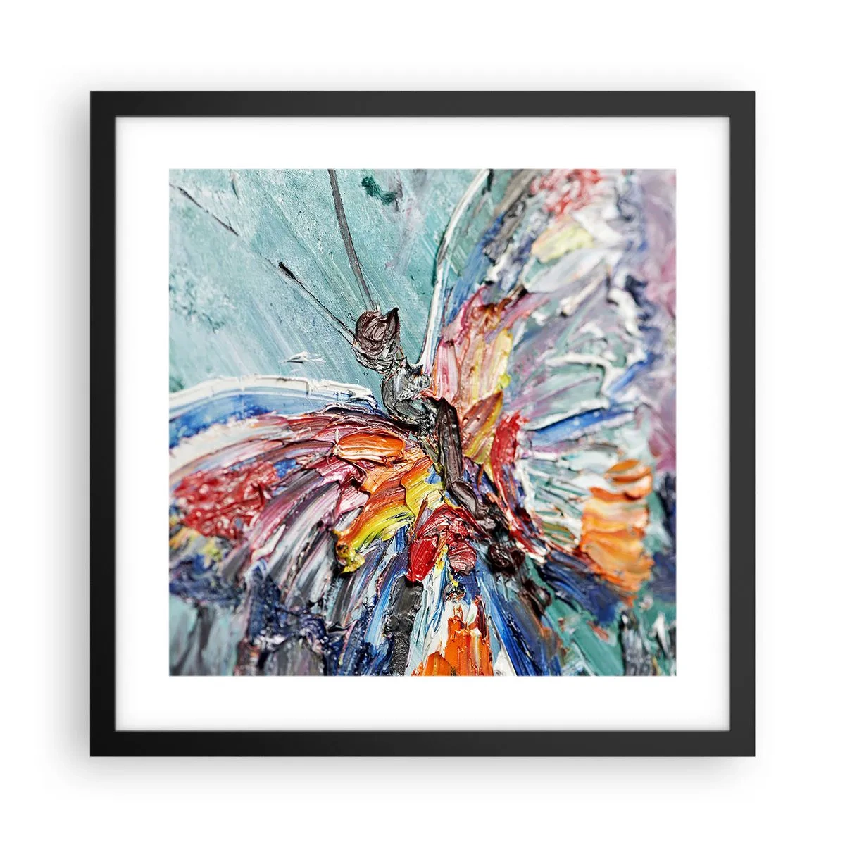 Plagát v čiernom ráme - Namaľovaný prírodou - 40x40 cm