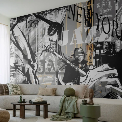 Fototapeta Premium Sand - V rytme New Yorku - New York, Hudba, Jazz - 200x140 cm