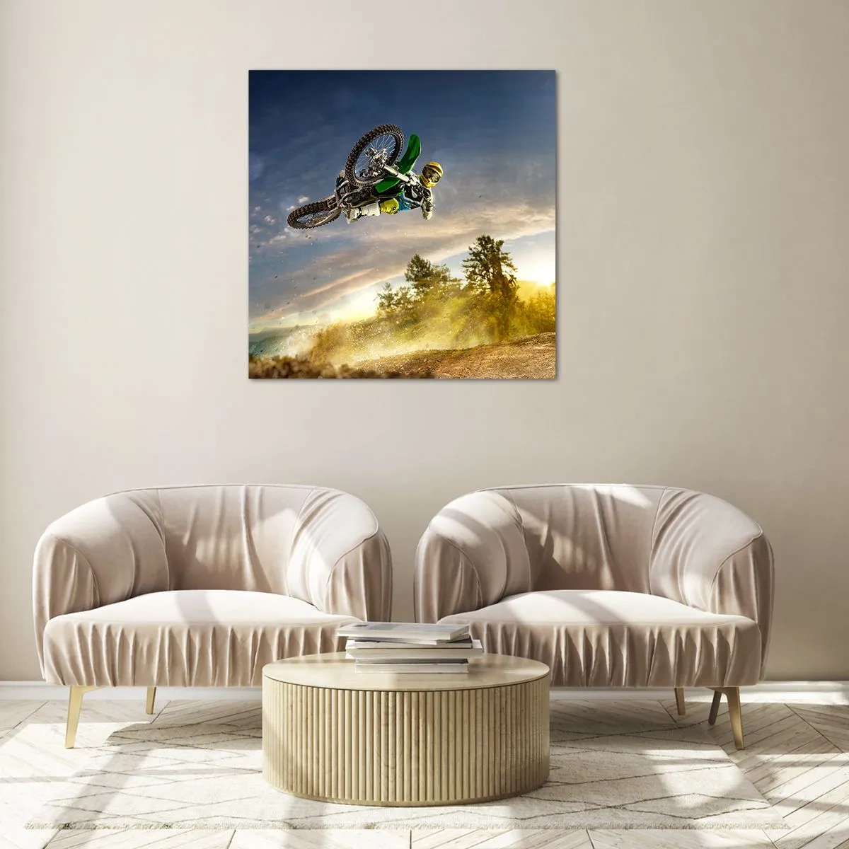 Obraz na skle - Zapni emócie! - 60x60 cm