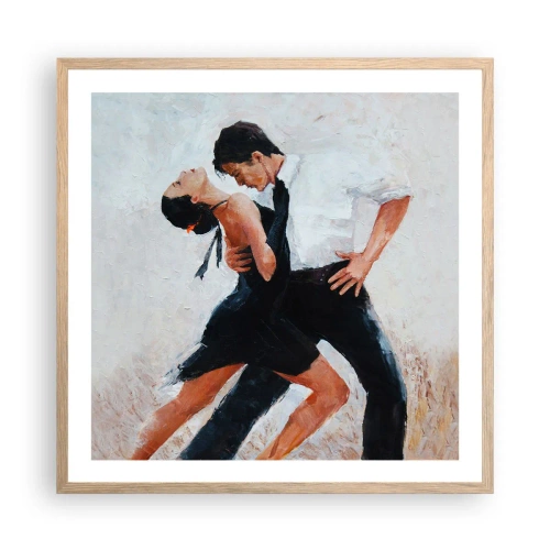 Plagát v ráme zo svetlého duba - Tango mojich túžob a snov - 60x60 cm