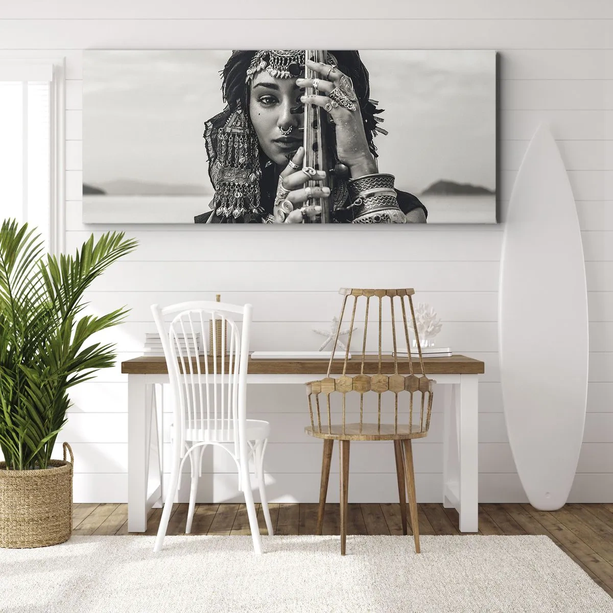 Obraz na plátne - Samotná hudba orientu - 90x30 cm