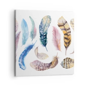 Obraz na plátne - Ľahké, strakaté a viacfarebné - 50x50 cm