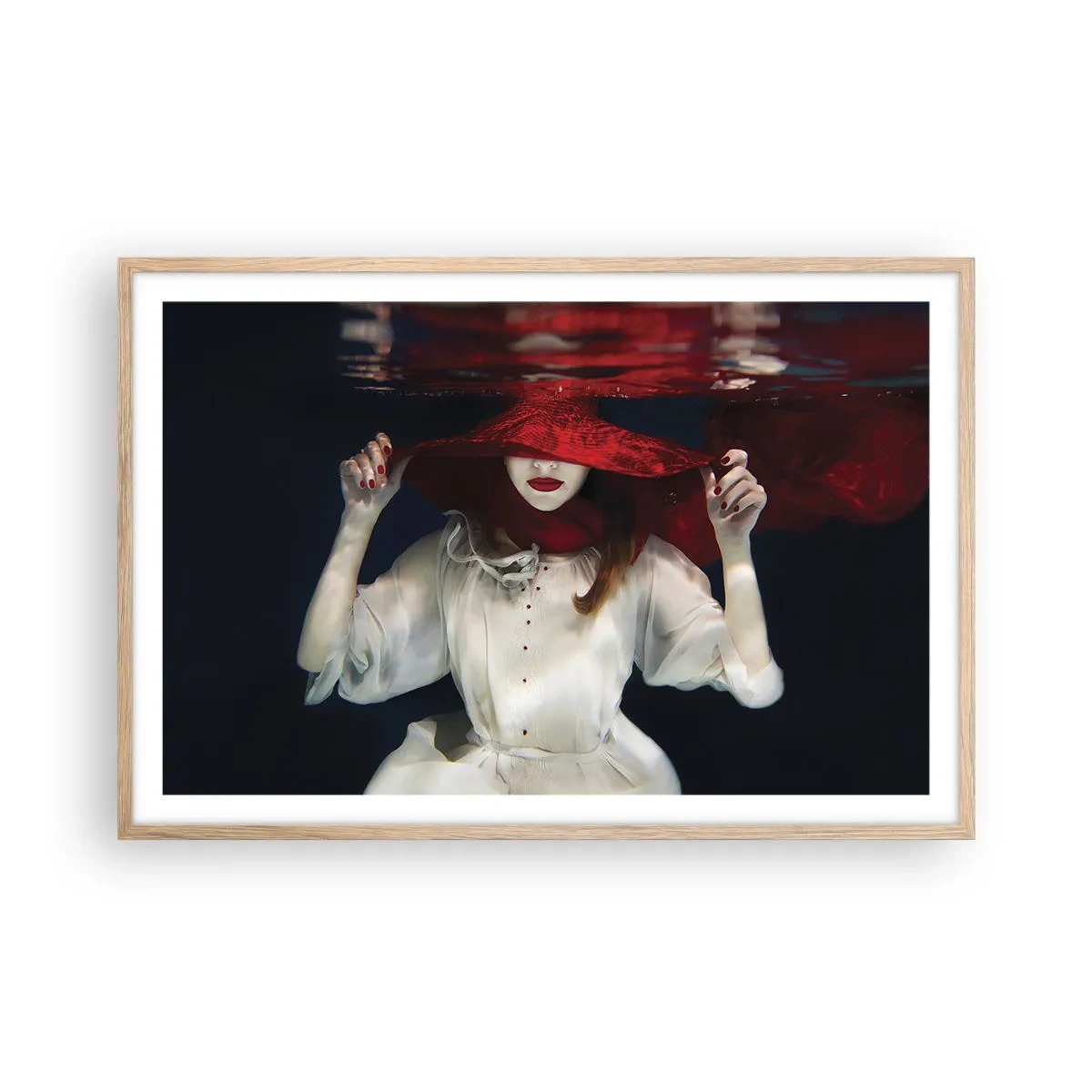 Plagát v ráme zo svetlého duba - Divoženka - 91x61 cm