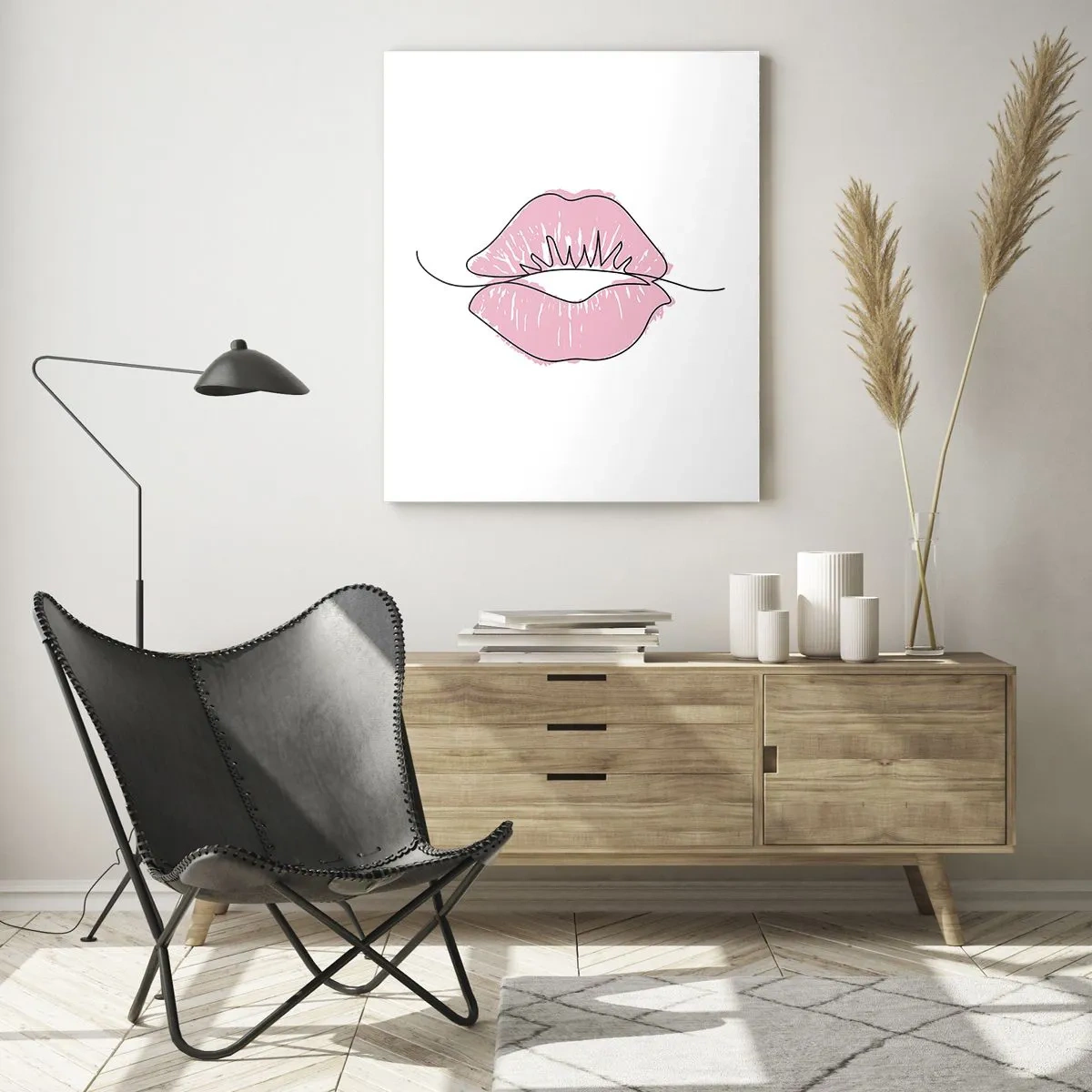 Obraz na skle - Si pripravený na bozk? - 50x70 cm