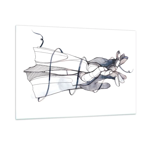 Obraz na skle - Štúdia o dotyku - 120x80 cm