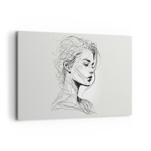 Obraz na plátne - Portrét v zamyslení - 120x80 cm