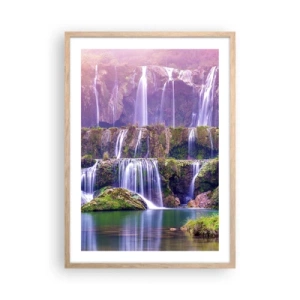 Plagát v ráme zo svetlého duba - Schody do neba - 50x70 cm