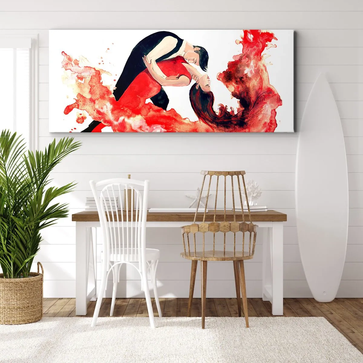 Obraz na plátne - Tango - zmyselná vlna - 120x50 cm