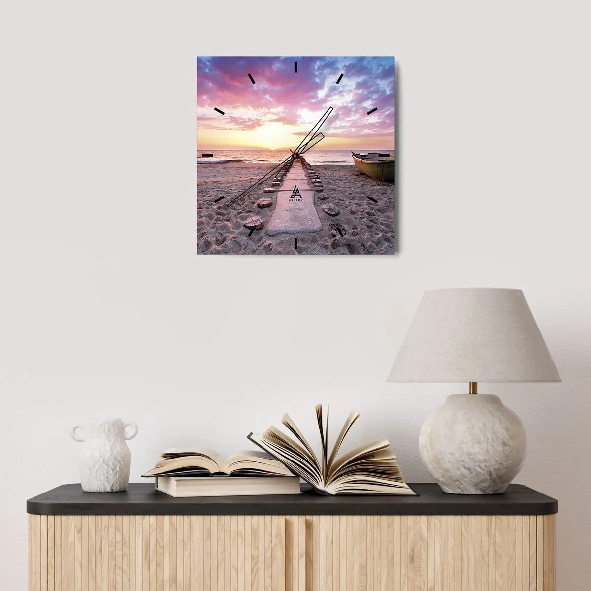 Nástenné hodiny - Okamih hlbokého zážitku - 30x30 cm