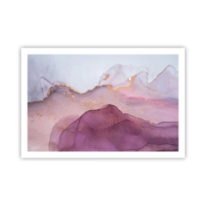 Plagát - Fialové a ľalové vlny - 91x61 cm