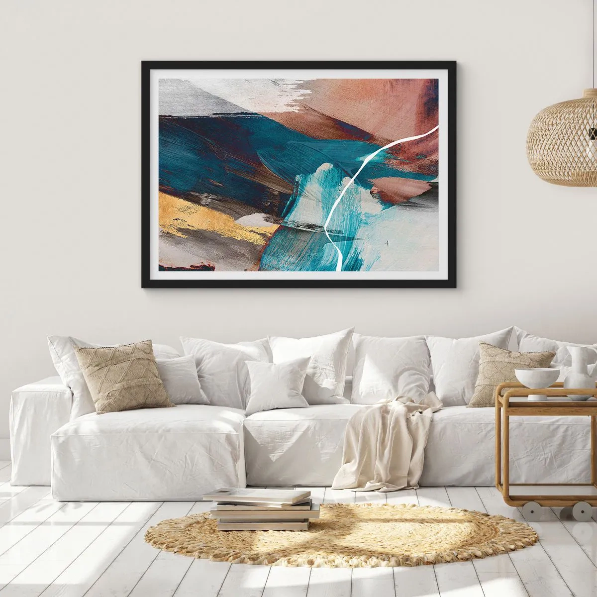 Plagát v čiernom ráme - Na plno a s energiou - 70x50 cm