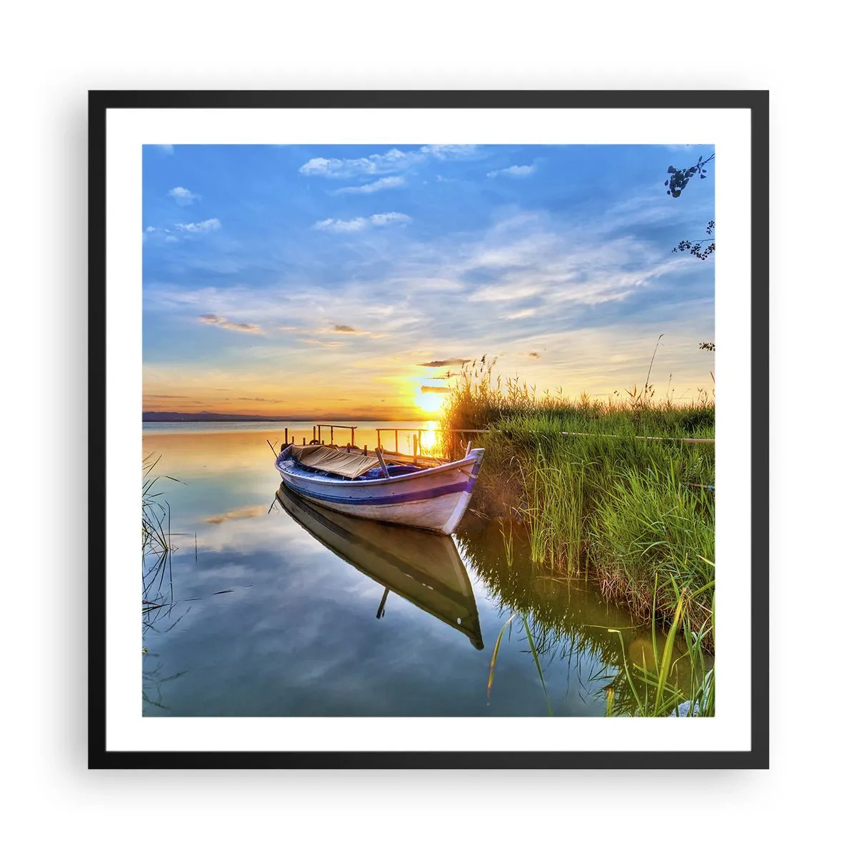 Plagát v čiernom ráme - Zátoka splnených snov - 60x60 cm