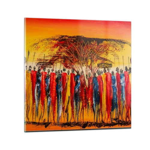 Obraz na skle - Tam, tam, tam, tam idú - 30x30 cm