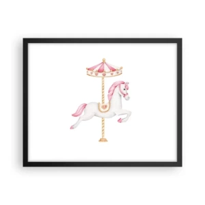 Plagát v čiernom ráme - Vyrazil z kopýtka - 50x40 cm