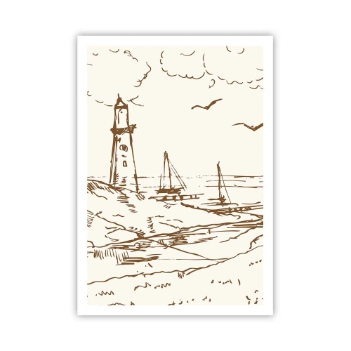 Plagát - Náčrt letných spomienok - 70x100 cm