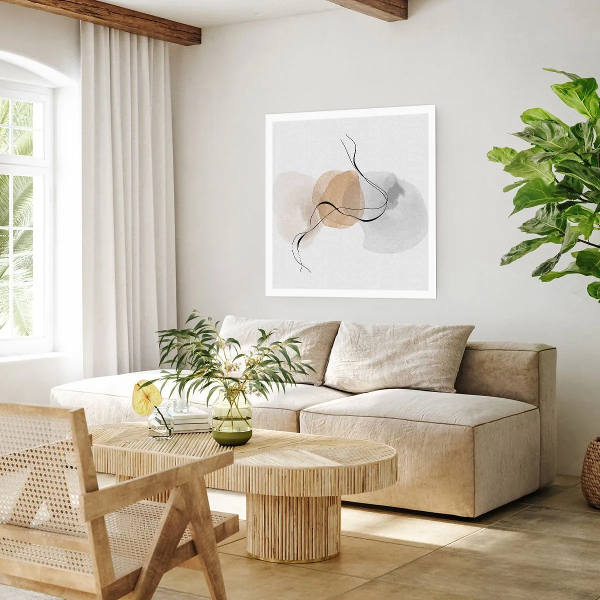Plagát - Vzdušné korálky - 60x60 cm