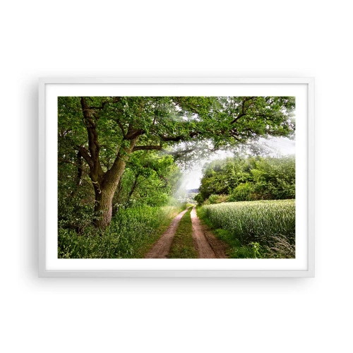 Plagát v bielom ráme - Et in Arcadia ego - 70x50 cm