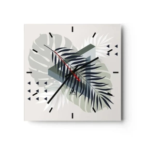 Nástenné hodiny - Príroda a geometria – dva poriadky? - 30x30 cm