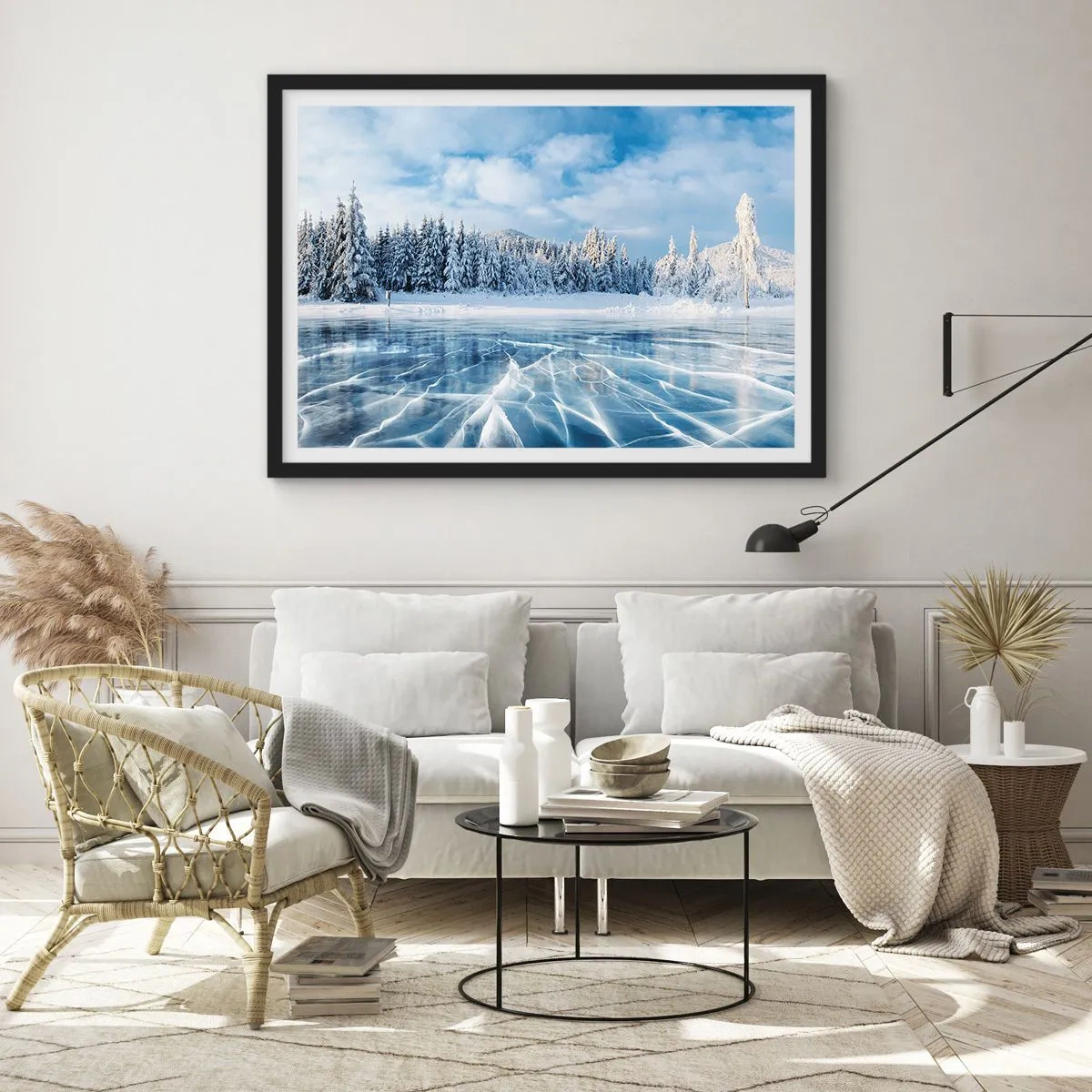 Plagát v čiernom ráme - Oslnivý a kryštalický pohľad - 100x70 cm