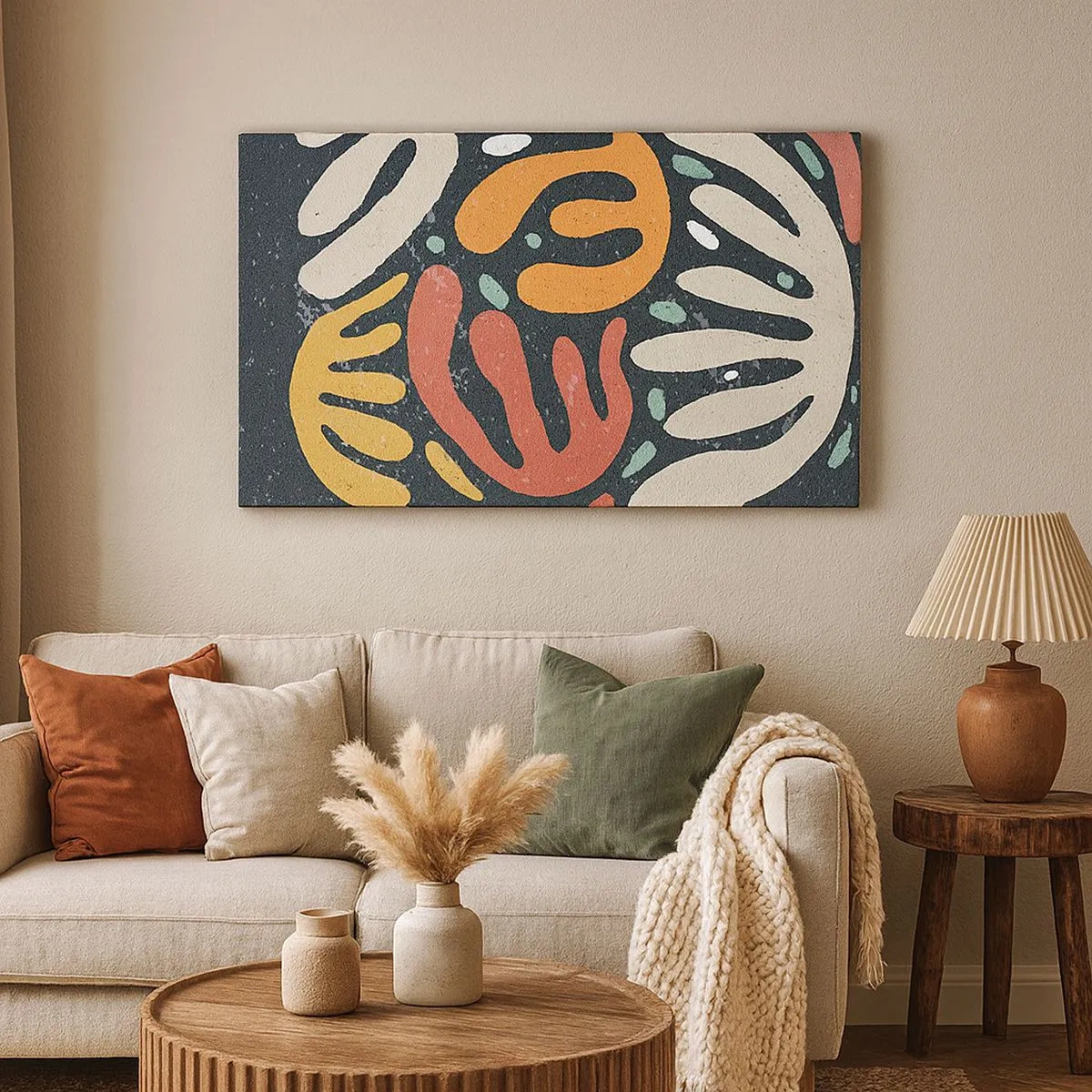 Obraz na plátne - Kompozícia – hneď ťa chytím - 100x40 cm