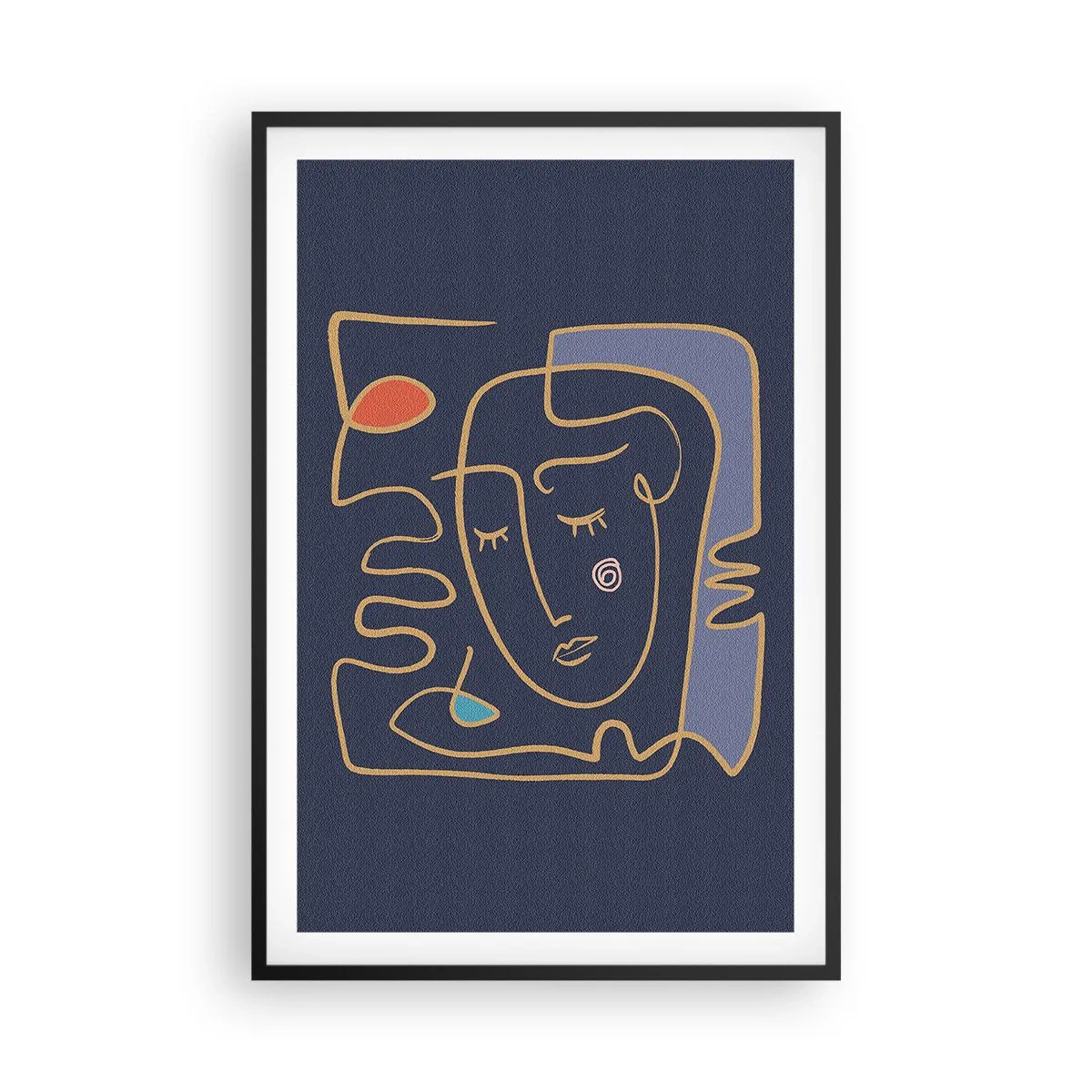 Plagát v čiernom ráme - V zádumčivosti - 61x91 cm