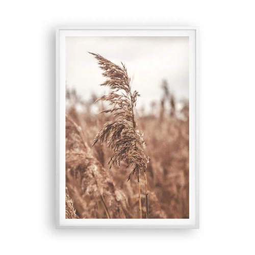 Plagát v bielom ráme - Na poliach už je jeseň - 70x100 cm