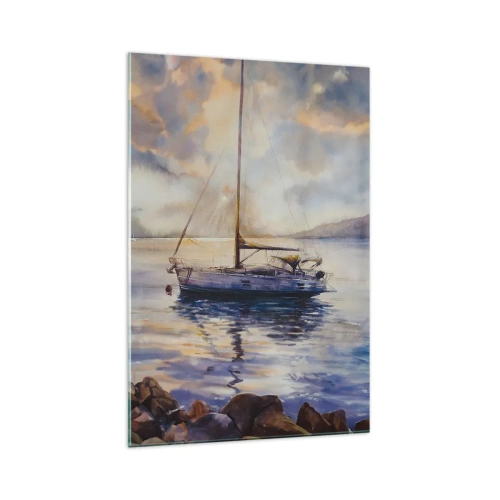 Obraz na skle - Večer v zátoke - 70x100 cm