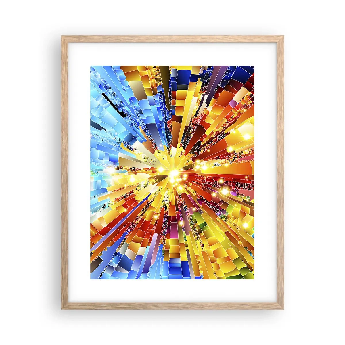 Plagát v ráme zo svetlého duba - In medias res - 40x50 cm