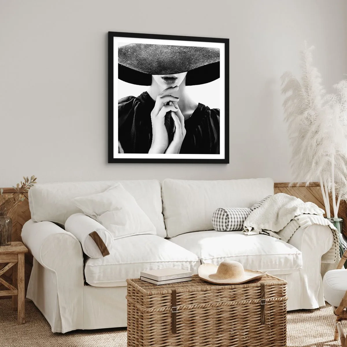 Plagát v čiernom ráme - Ukrytá krása - 40x40 cm