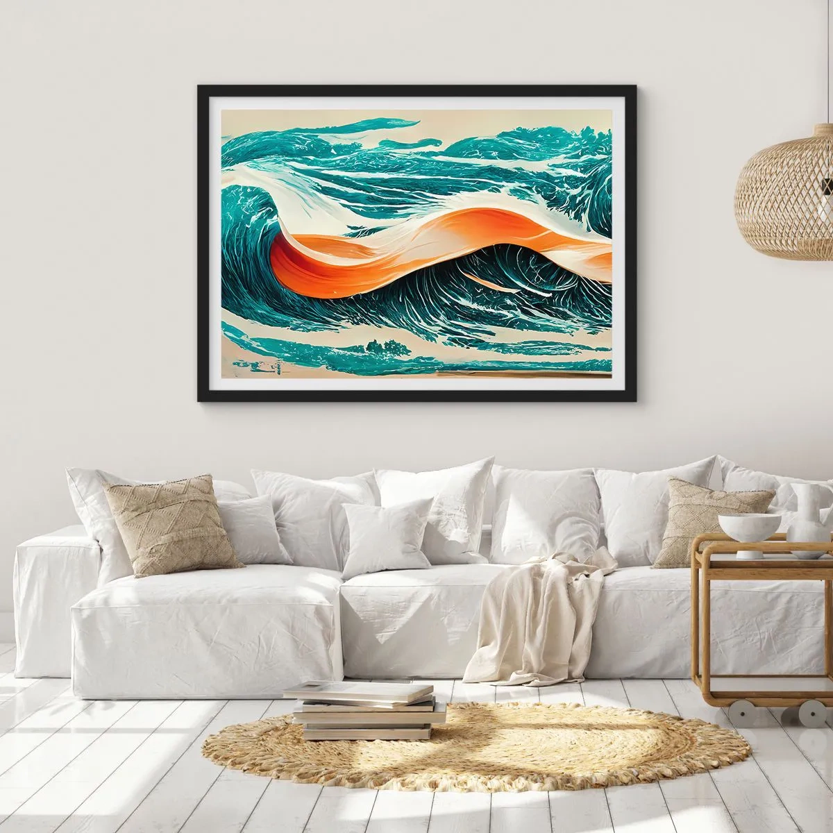 Plagát v čiernom ráme - Surferov sen - 100x70 cm