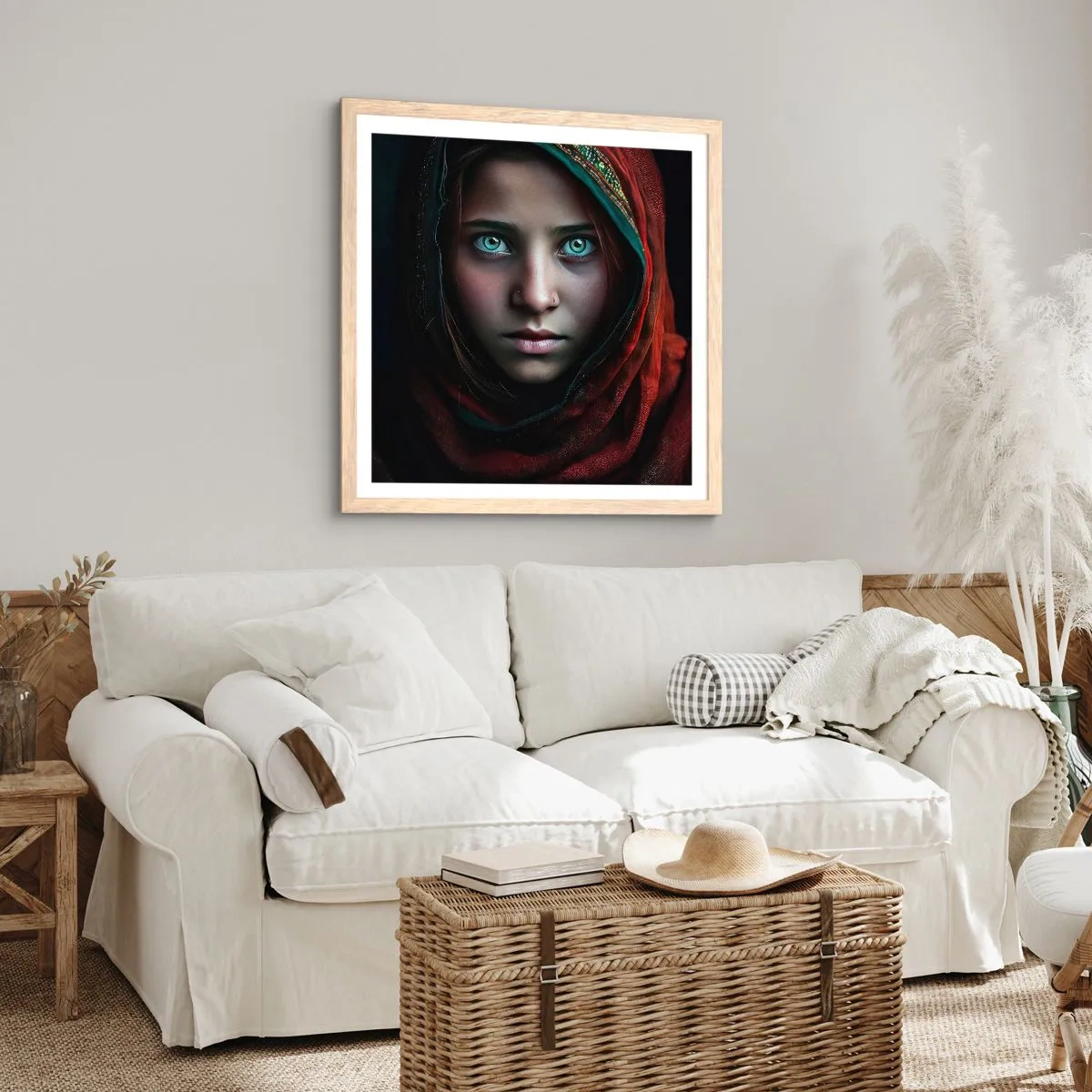 Plagát v ráme zo svetlého duba - Východná princezná - 40x40 cm