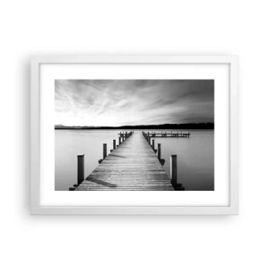 Plagát v bielom ráme - Pri napájadle – pokoji - 40x30 cm