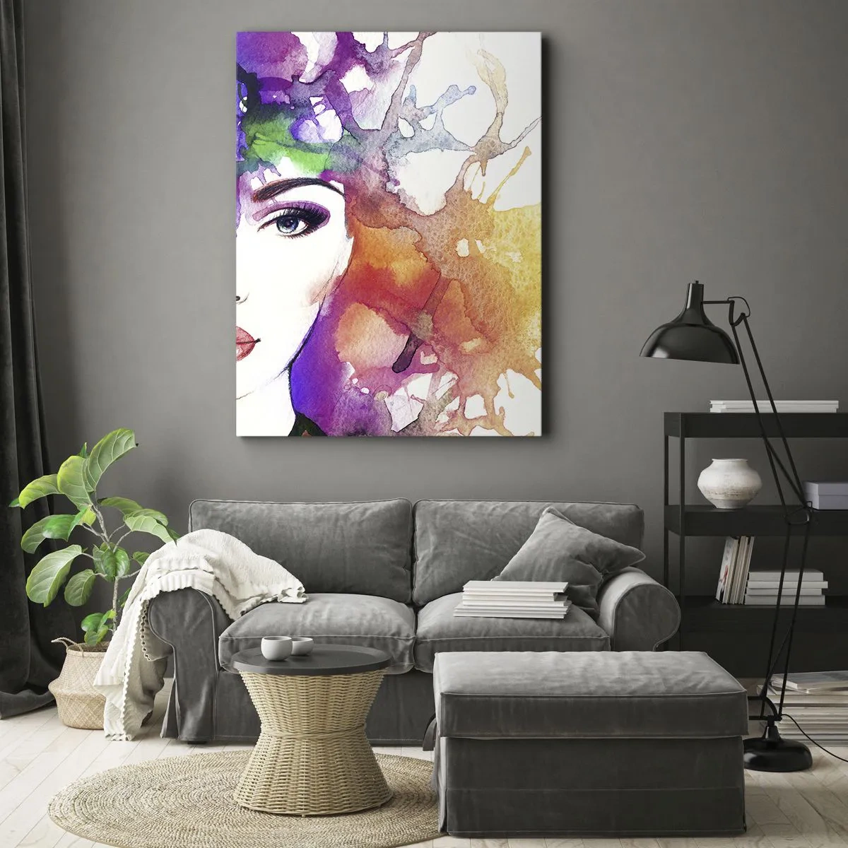 Obraz na plátne - S hlavou v oblakoch - 55x100 cm