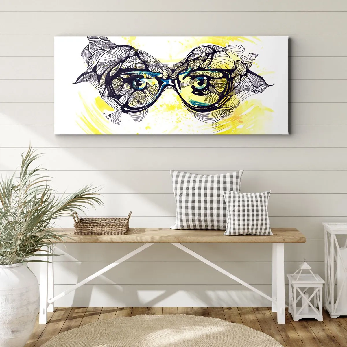 Obraz na plátne - Cez modré okuliare - 120x50 cm