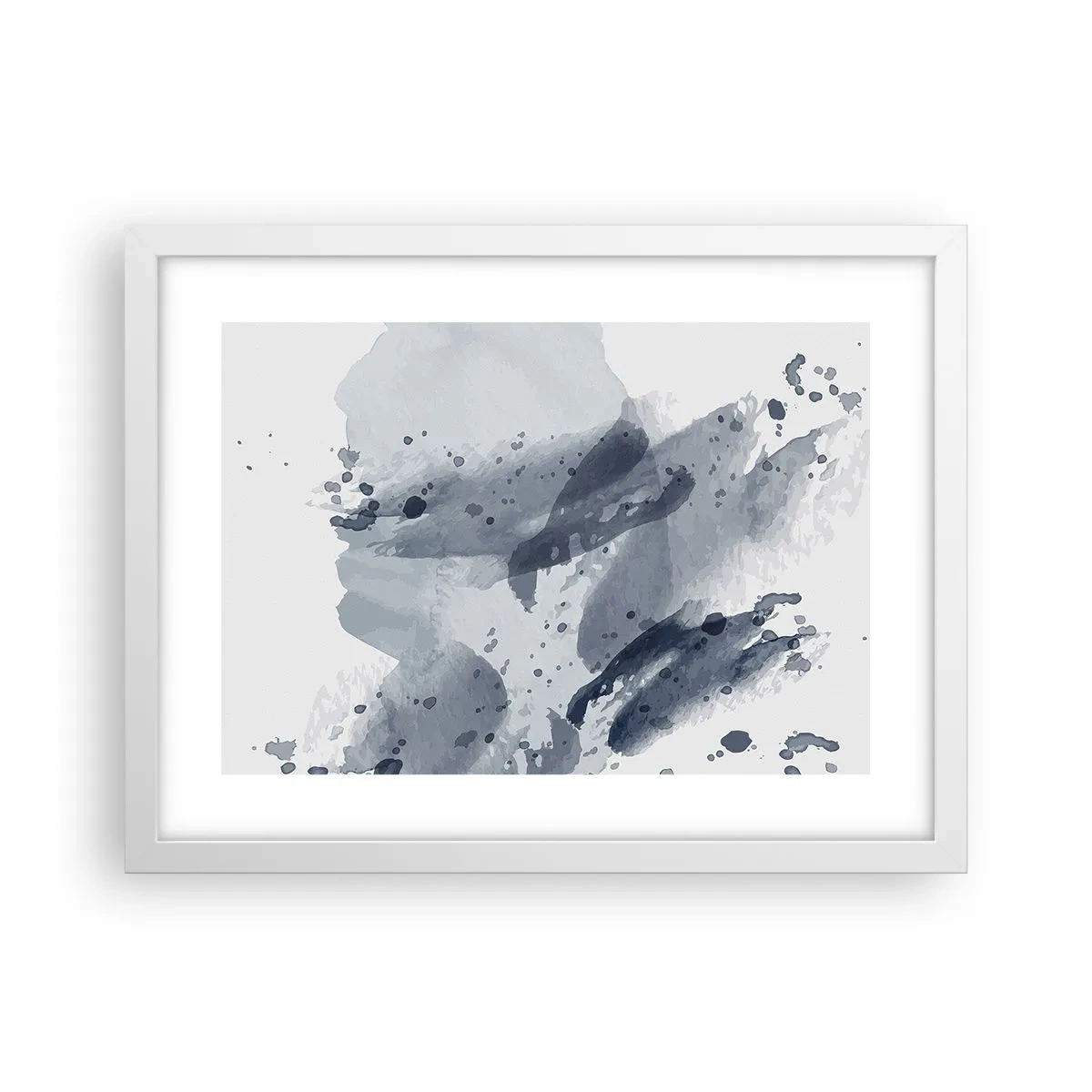 Plagát v bielom ráme - Štúdia o povahe vody - 40x30 cm