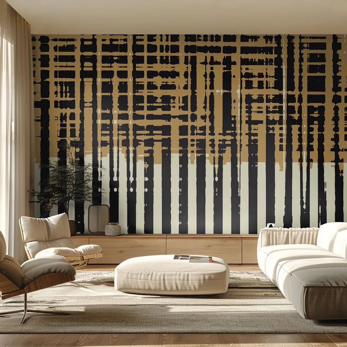 Fototapeta Premium Sand - Architektonická abstrakcia - Abstrakcia, Kus, Čiary - 500x350 cm