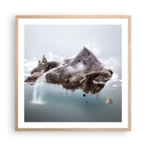 Plagát v ráme zo svetlého duba - Pohľad surrealistu - 60x60 cm