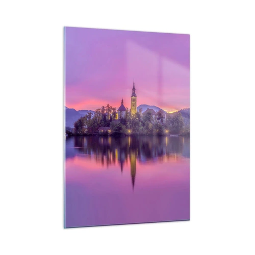 Obraz na skle - Rozprávkový ostrov za súmraku  - 50x70 cm