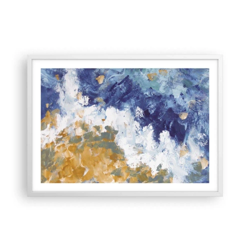 Plagát v bielom ráme - Tanec živlov - 70x50 cm