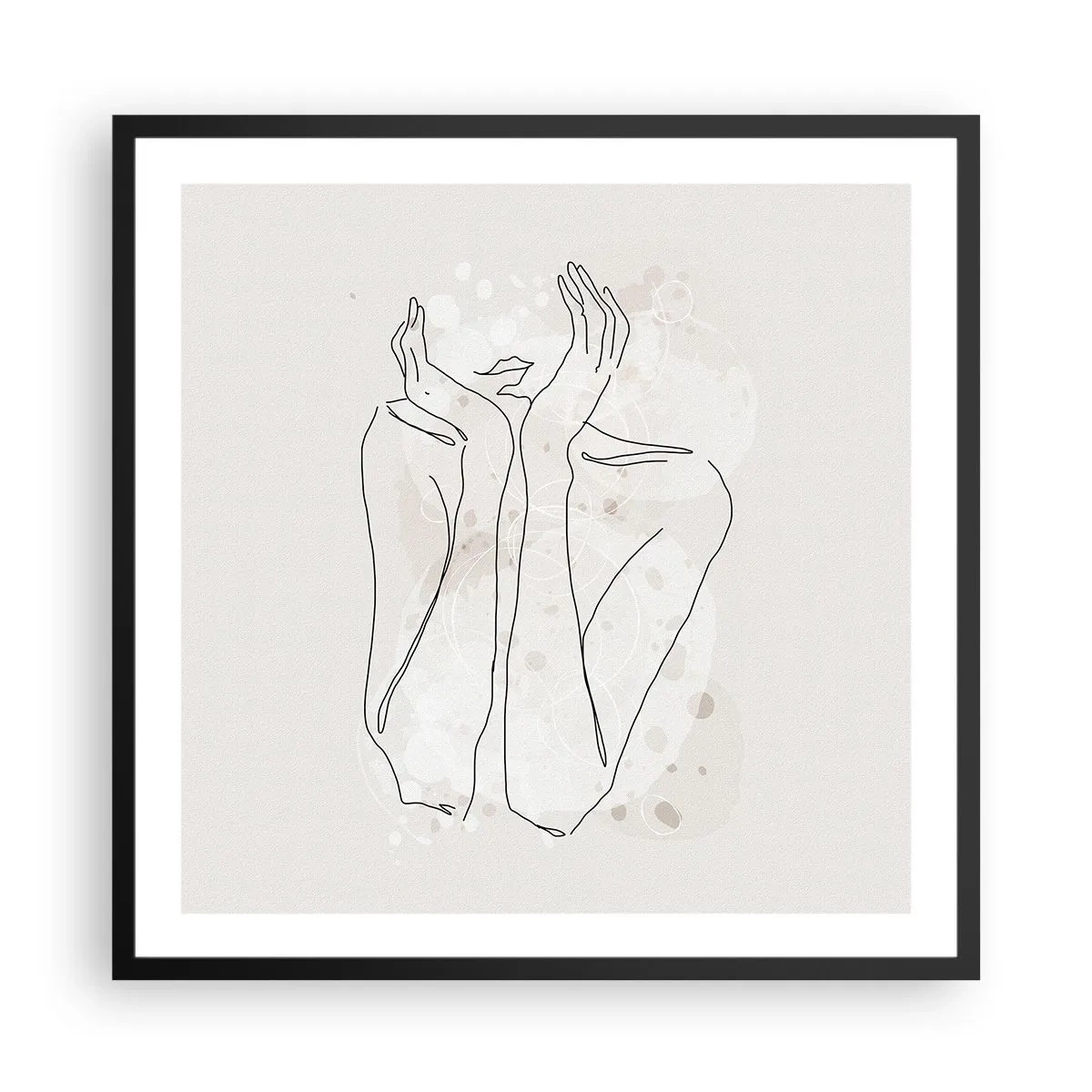 Plagát v čiernom ráme - Zasnený okamih - 60x60 cm