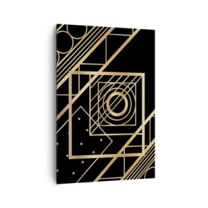 Obraz na plátne - Zlatá geometria - 70x100 cm