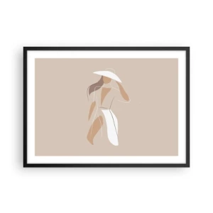 Plagát v čiernom ráme - Móda je zábava - 70x50 cm