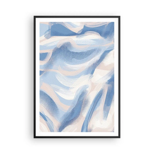 Plagát v čiernom ráme - Modré kolísanie - 70x100 cm