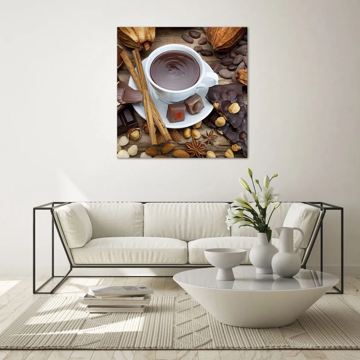 Obraz na skle - Z rozprávkovej továrne na čokoládu - 30x30 cm