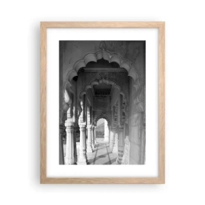 Plagát v ráme zo svetlého duba - Tu sa odohrávajú príbehy Východu - 30x40 cm