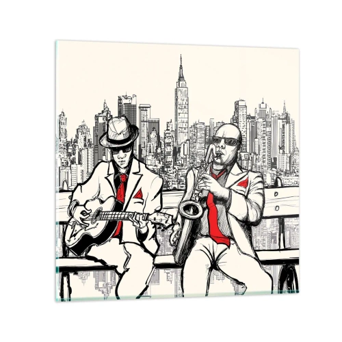 Obraz na skle - Newyorská improvizácia - 40x40 cm
