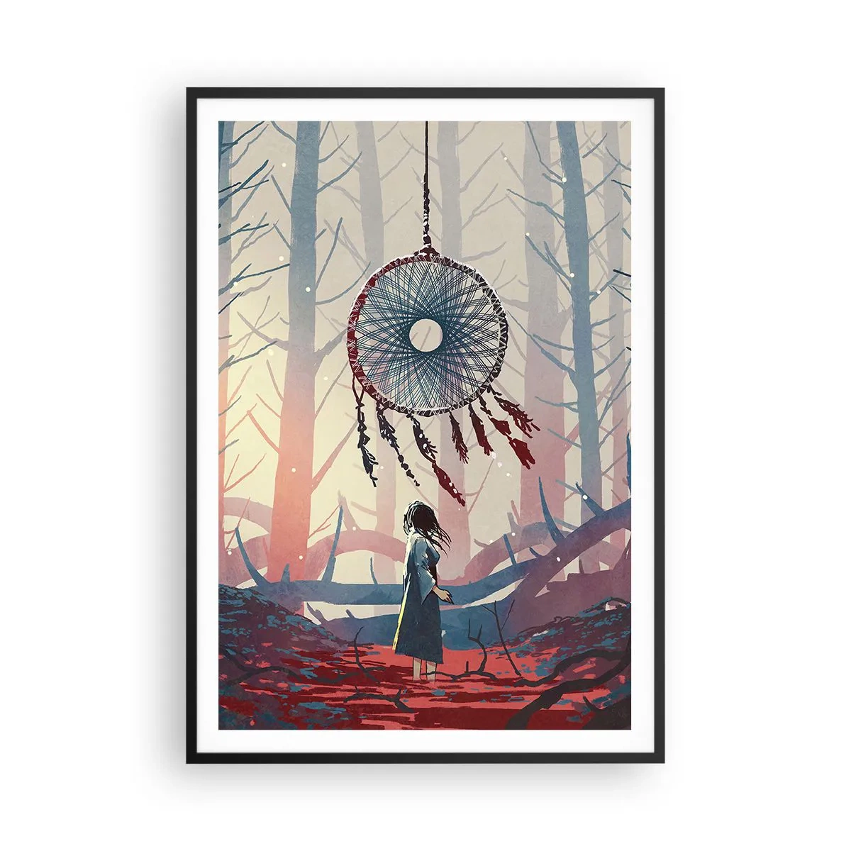 Plagát v čiernom ráme - Tajný rituál šťastia - 70x100 cm