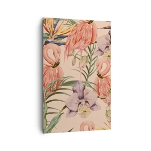 Obraz na plátne - Ružový balet v kvetoch - 80x120 cm