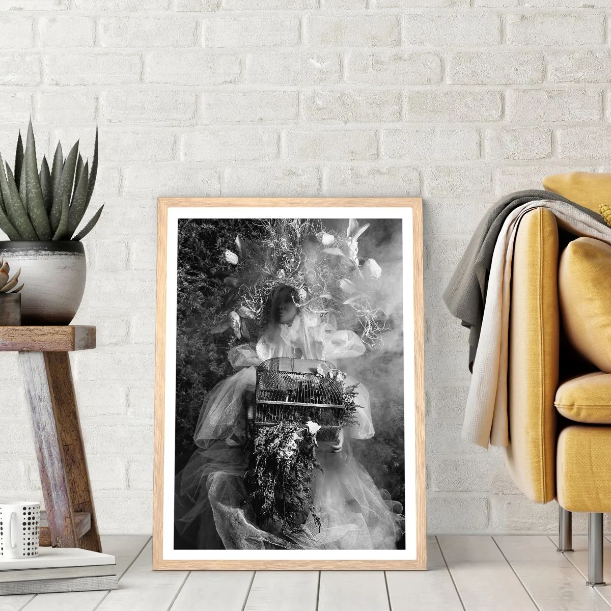 Plagát v ráme zo svetlého duba - Matka Príroda - 70x100 cm